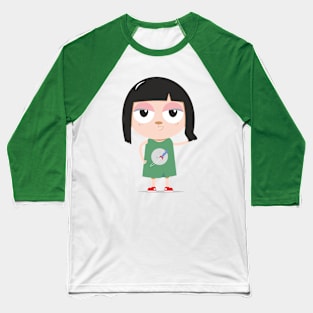 Girl in green Baseball T-Shirt